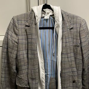 Veronica Beard blue plaid blazer